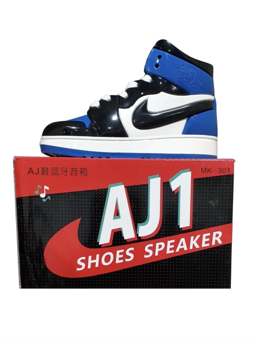 Air Jordan Nike Shoe Bluetooth Speaker - Black and Blue
